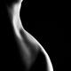 Art nude woman body parts curvy hips and breast black and white... (thumbnail)