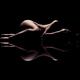 Abstract art nude figure of a woman lying curled up with a reflection... (thumbnail)