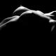 Art nude black and white closeup of a woman naked breast with wet skin... (thumbnail)
