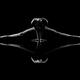 Abstract art nude figure of a naked woman in splits with a reflection... (thumbnail)