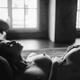 Sensual portrait of a woman lying nude on the floor with closed eyes B... (thumbnail)