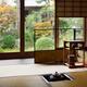 Tea ceremony room with a steaming iron kettle Kama in a traditional Ja... (thumbnail)
