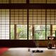 Japanese tea ceremony room with a steaming iron kettle in a traditiona... (thumbnail)