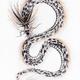 Majestic asian dragon coiling in the aire sumi-e black and gold ink pa... (thumbnail)