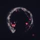 Artistic design of Enso circle in shape of sakura branch with red flow... (thumbnail)