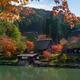 Traditional Japanese Gasshou style rural houses at Hida Folk Village i... (thumbnail)