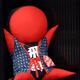 Red Sarubobo doll Japanese amulet charm and souvenir local to Takayama... (thumbnail)