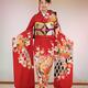 Japanese woman in bright red kimono at fashion show... (thumbnail)