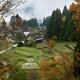 Aerial morning scenery of Ainokura Japanese mountain heritage village... (thumbnail)
