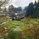 Aerial autumn scenery of Ainokura Japanese village with Gassho style r... (thumbnail)