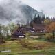 Ainokura Japanese mountain village Gassho-style houses and rice paddie... (thumbnail)