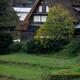 Historic Japanese Gassho houses and rice paddies in a rural scenery of... (thumbnail)
