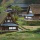 Japanese country scenery of historic Gassho-style thatched farm houses... (thumbnail)