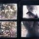 Mysterious portrait of a woman behind a closed dusty window pane of an... (thumbnail)