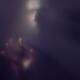 Mysterious portrait of a creepy man ghostly blurred face and hand reac... (thumbnail)