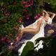 Beautiful sexy woman in white sheer wet dress revealing her nude body... (thumbnail)