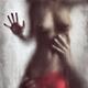 Man hands caressing woman half naked body Sensual couple behind wet gl... (thumbnail)