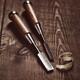 Two Japanese Tataki chisels and wood shavings on a table Carpentry sti... (thumbnail)