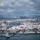 Osaka Bay harbor aerial view Tempozan bridge over Aji river and Giant... (thumbnail)
