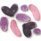 Blue purple and red potatoes of various shapes and colors... (thumbnail)