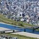 City of Gifu aerial scenery bridge over Nagara River and residential b... (thumbnail)
