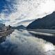 City of Gifu sunrise scenery of buildings along the Nagara River and G... (thumbnail)