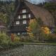Rice paddy in front of traditional Japanese Gassho style house at Shir... (thumbnail)