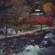 Old Japanese rural Gassho house in a peaceful autumn scenery with a po... (thumbnail)