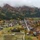 Panorama of Shirakawa-go traditional Japanese village autumn aerial sc... (thumbnail)