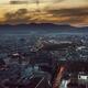 Kyoto aerial city scenery landscape at dusk with dramatic twilight ski... (thumbnail)