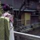 Maiko Japanese young woman Geiko apprentice in a purple kimono with lo... (thumbnail)