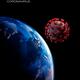 Coronavirus virus particle casting shadow over planet Earth epidemic c... (thumbnail)