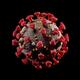 Coronavirus COVID-19 virus particle 3D illustration isolated on black... (thumbnail)