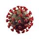 Coronavirus COVID-19 virus particle 3D illustration isolated on white... (thumbnail)