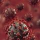 Coronavirus COVID-19 multiple virus particles in red blood stream medi... (thumbnail)
