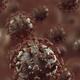 Coronavirus COVID-19 virus particles in red blood stream medical 3D il... (thumbnail)