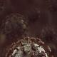 Coronavirus COVID-19 virus particles on dark background conceptual 3D... (thumbnail)