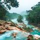 Waterfall Agua Azul in Chiapas Mexico landscape scenery... (thumbnail)