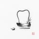 Elegant Zen sumi-e ink painting of an antique teapot with a cup black... (thumbnail)