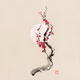 Fine art Illustration of plum blossom oriental sumi-e Zen painting... (thumbnail)