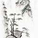 Little temple gate with pine trees in the mountains Zen landscape Fine... (thumbnail)