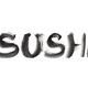Word Sushi written with brush in black ink Japanese sumi-e illustratio... (thumbnail)