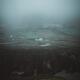 Isolated house in dark moody foggy countryside landscape scenery in Sl... (thumbnail)