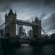 Tower Bridge in London across river Thames Dramatic moody city scenery... (thumbnail)