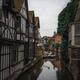 Historic houses along the River Stour in Canterbury Kent England... (thumbnail)