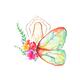 Watercolor artistic illustration of a butterfly woman with colourful w... (thumbnail)