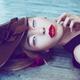 Extravagant beauty portrait of a lady in vintage hat with bright red l... (thumbnail)