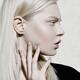 High-end fashion beauty profile of an exquisite blonde woman face with... (thumbnail)