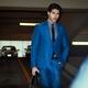 Handsome man in a classic elegant blue business suit walking to his ca... (thumbnail)