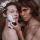 Romantic couple, an artist and a model got carried away with painting... (thumbnail)